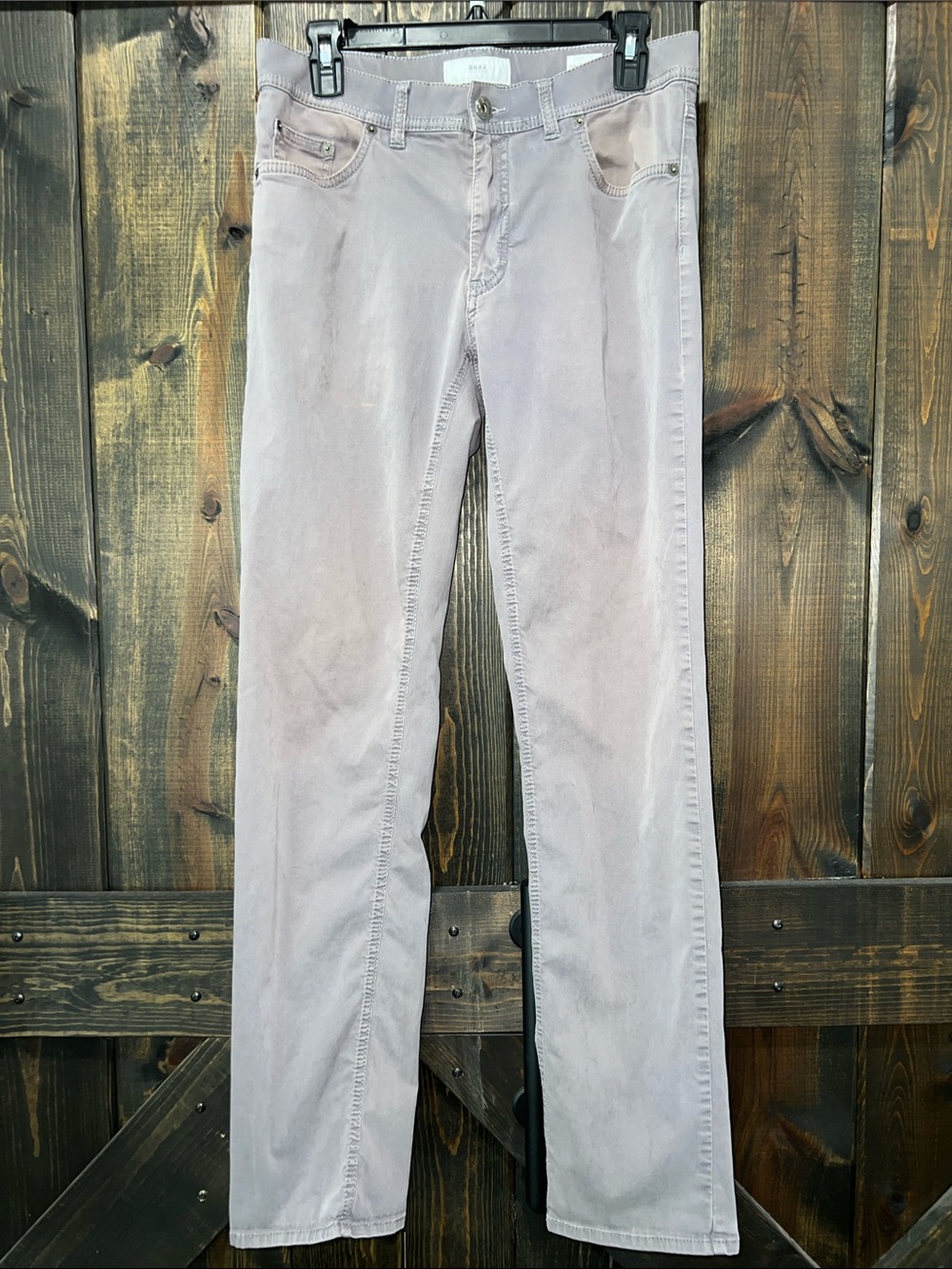 Brax Cooper Fancy Grey Pants 32 / 34 Regular Feel Good Stretch Lightweight Prep